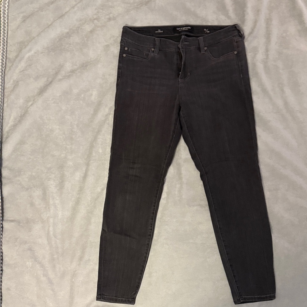 Liverpool Women's Skinny Dark Gray Jeans